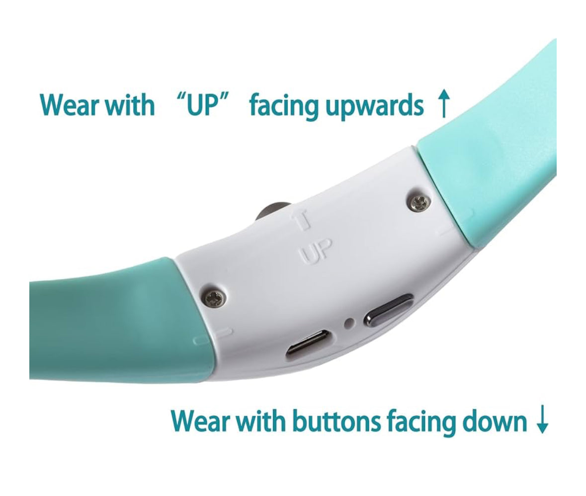 Automatic Laser Collar Cat Toy - Upgraded Cat Toys, Flashing and Lasting Modes, 8-12″ Bend Collar & 41°Adjust Angle Free Hands. Type-C USB Charge 1H and Works 12H